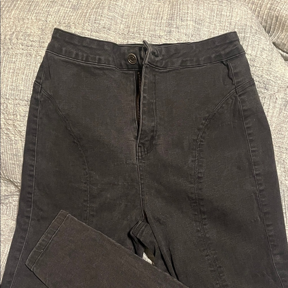 Women's Black High-Rise Faja Stretch Jeans